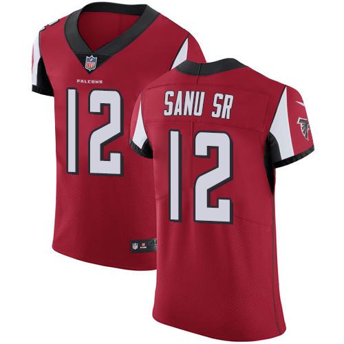 Men's Nike Atlanta Falcons #12 Mohamed Sanu Red Team Color Vapor Untouchable Elite Player NFL Jersey