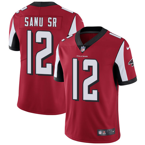 Men's Nike Atlanta Falcons #12 Mohamed Sanu Red Team Color Vapor Untouchable Limited Player NFL Jersey