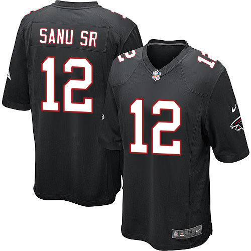 Men's Nike Atlanta Falcons #12 Mohamed Sanu Game Black Alternate NFL Jersey