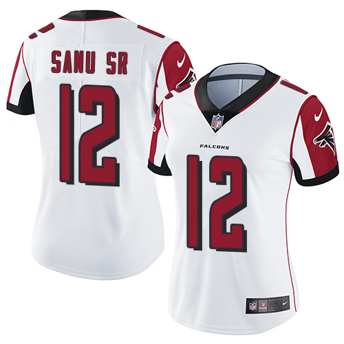 Women's Nike Atlanta Falcons #12 Mohamed Sanu White Vapor Untouchable Elite Player NFL Jersey