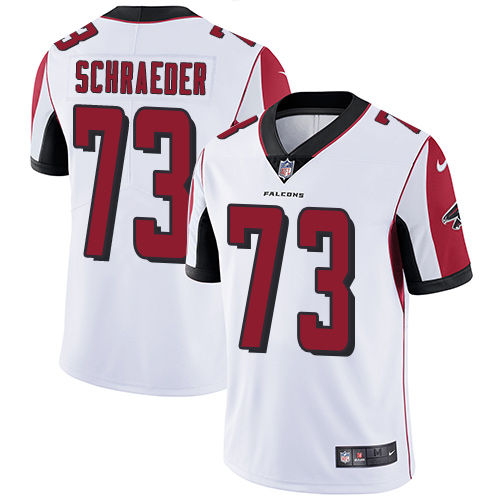 Men's Nike Atlanta Falcons #73 Ryan Schraeder White Vapor Untouchable Limited Player NFL Jersey