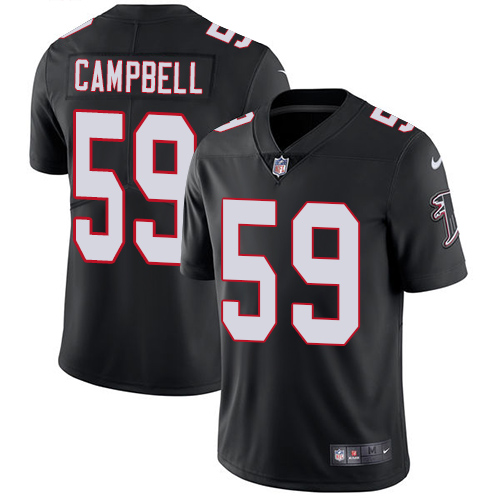 Youth Nike Atlanta Falcons #59 De'Vondre Campbell Black Alternate Vapor Untouchable Elite Player NFL Jersey