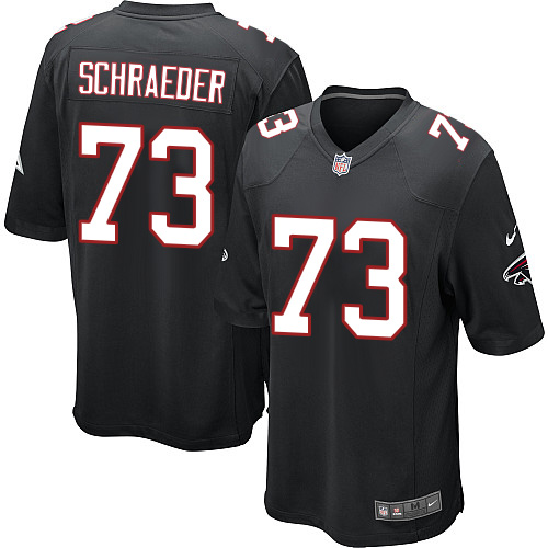 Men's Nike Atlanta Falcons #73 Ryan Schraeder Game Black Alternate NFL Jersey