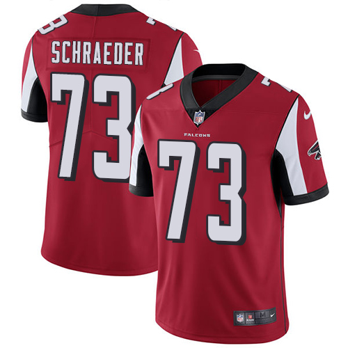 Youth Nike Atlanta Falcons #73 Ryan Schraeder Red Team Color Vapor Untouchable Limited Player NFL Jersey