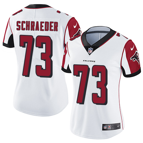 Women's Nike Atlanta Falcons #73 Ryan Schraeder White Vapor Untouchable Limited Player NFL Jersey