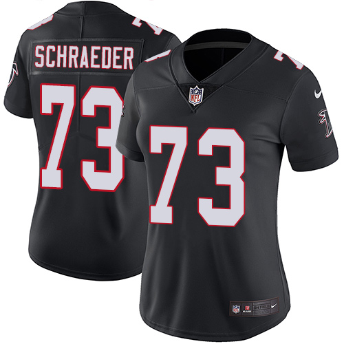 Women's Nike Atlanta Falcons #73 Ryan Schraeder Black Alternate Vapor Untouchable Elite Player NFL Jersey