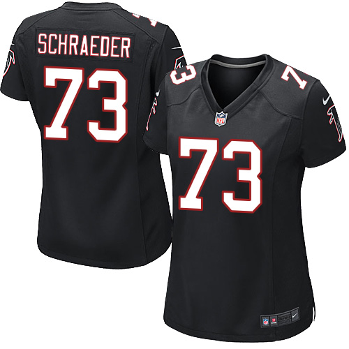 Women's Nike Atlanta Falcons #73 Ryan Schraeder Game Black Alternate NFL Jersey