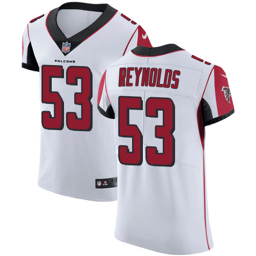 Men's Nike Atlanta Falcons #53 LaRoy Reynolds White Vapor Untouchable Elite Player NFL Jersey