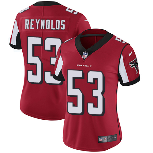 Women's Nike Atlanta Falcons #53 LaRoy Reynolds Red Team Color Vapor Untouchable Elite Player NFL Jersey