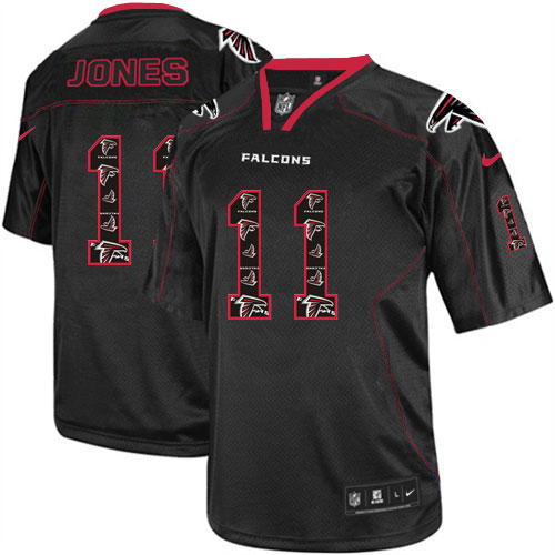 Men's Nike Atlanta Falcons #11 Julio Jones Elite New Lights Out Black NFL Jersey