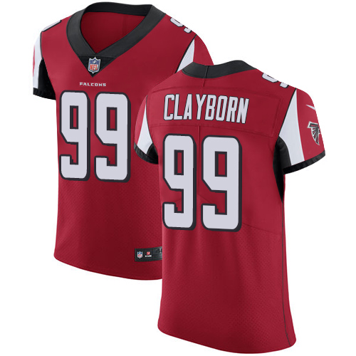 Men's Nike Atlanta Falcons #99 Adrian Clayborn Red Team Color Vapor Untouchable Elite Player NFL Jersey