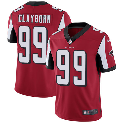 Men's Nike Atlanta Falcons #99 Adrian Clayborn Red Team Color Vapor Untouchable Limited Player NFL Jersey
