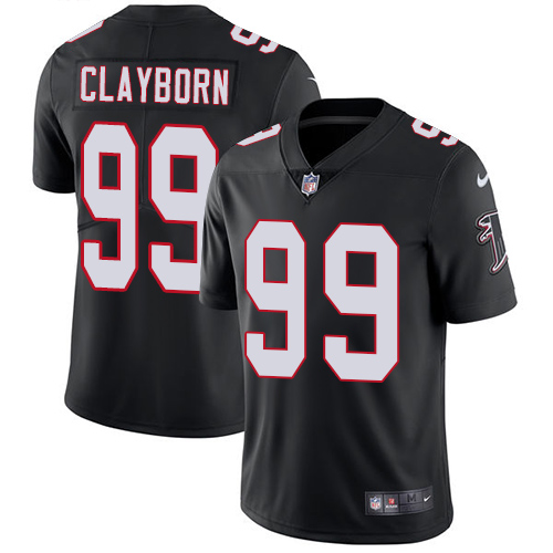 Youth Nike Atlanta Falcons #99 Adrian Clayborn Black Alternate Vapor Untouchable Limited Player NFL Jersey
