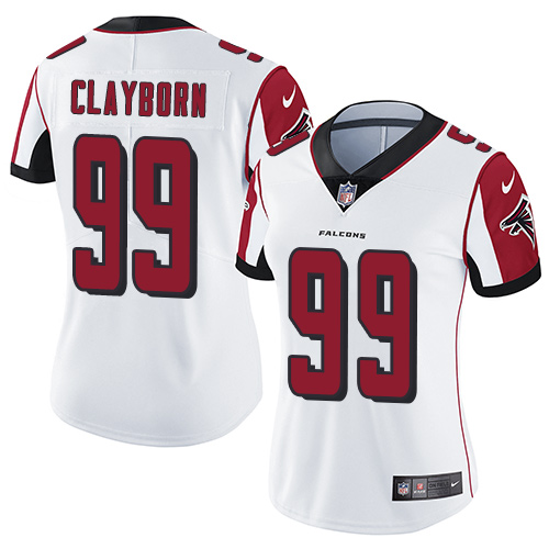 Women's Nike Atlanta Falcons #99 Adrian Clayborn White Vapor Untouchable Elite Player NFL Jersey