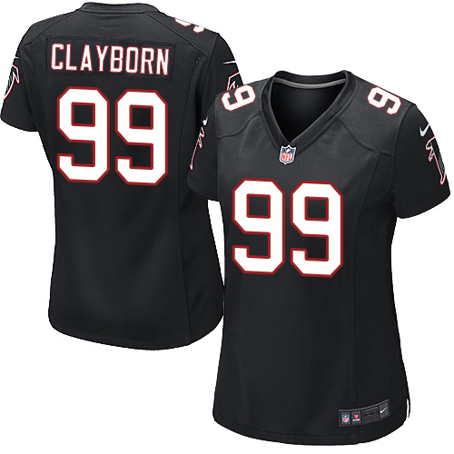 Women's Nike Atlanta Falcons #99 Adrian Clayborn Game Black Alternate NFL Jersey