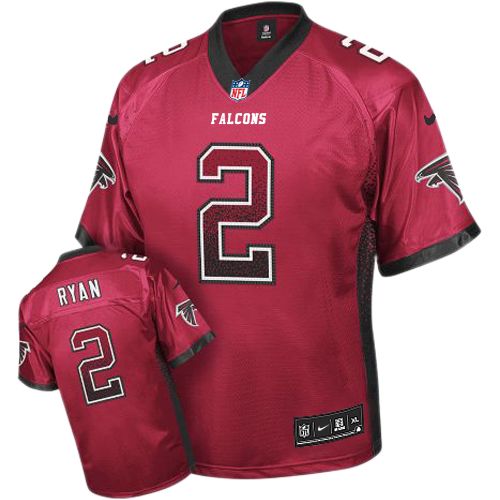 Men's Nike Atlanta Falcons #2 Matt Ryan Elite Red Drift Fashion NFL Jersey