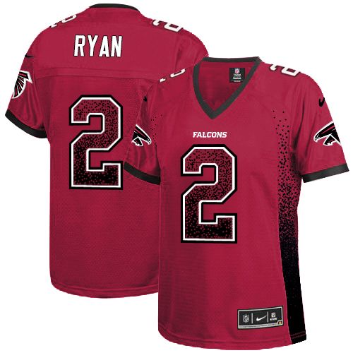 Women's Nike Atlanta Falcons #2 Matt Ryan Elite Red Drift Fashion NFL Jersey