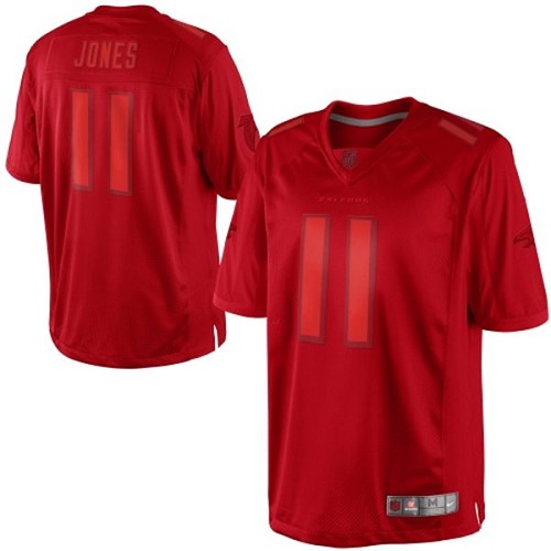 Men's Nike Atlanta Falcons #11 Julio Jones Red Drenched Limited NFL Jersey