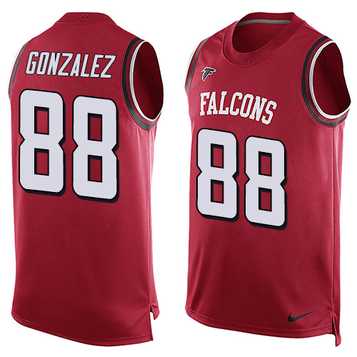 Men's Nike Atlanta Falcons #88 Tony Gonzalez Limited Red Player Name & Number Tank Top NFL Jersey