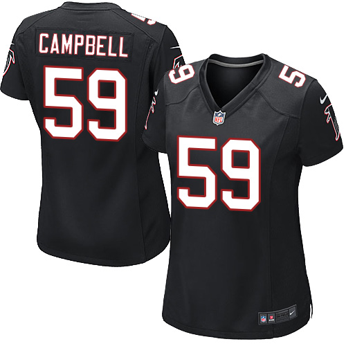 Women's Nike Atlanta Falcons #59 De'Vondre Campbell Game Black Alternate NFL Jersey