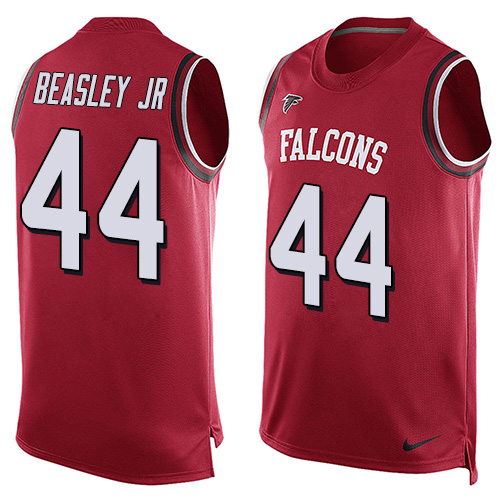 Men's Nike Atlanta Falcons #44 Vic Beasley Limited Red Player Name & Number Tank Top NFL Jersey
