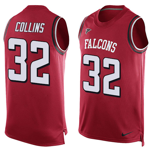 Men's Nike Atlanta Falcons #32 Jalen Collins Limited Red Player Name & Number Tank Top NFL Jersey