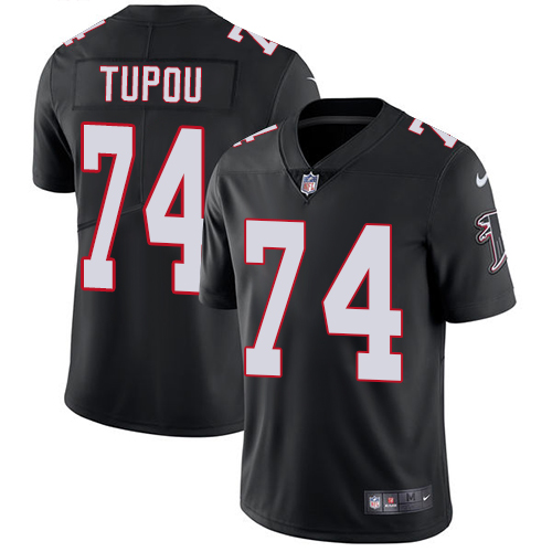 Youth Nike Atlanta Falcons #74 Tani Tupou Black Alternate Vapor Untouchable Elite Player NFL Jersey