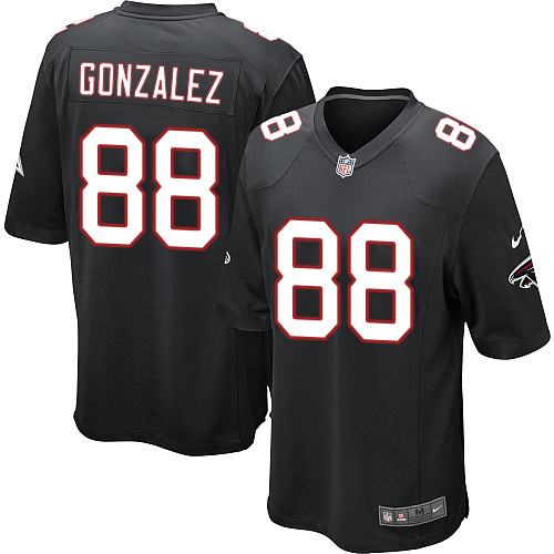 Men's Nike Atlanta Falcons #88 Tony Gonzalez Game Black Alternate NFL Jersey