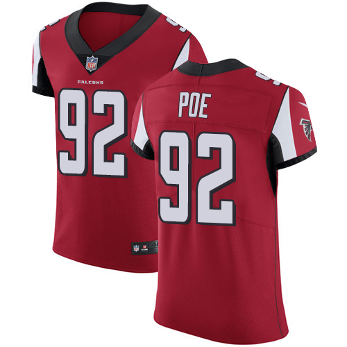 Men's Nike Atlanta Falcons #92 Dontari Poe Red Team Color Vapor Untouchable Elite Player NFL Jersey