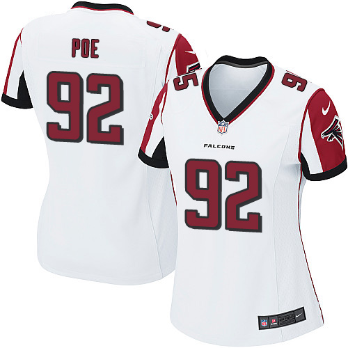 Women's Nike Atlanta Falcons #92 Dontari Poe Game White NFL Jersey