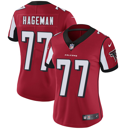 Women's Nike Atlanta Falcons #77 Ra'Shede Hageman Red Team Color Vapor Untouchable Elite Player NFL Jersey