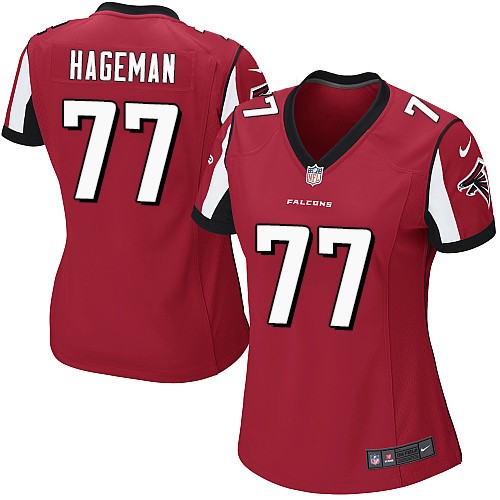 Women's Nike Atlanta Falcons #77 Ra'Shede Hageman Game Red Team Color NFL Jersey