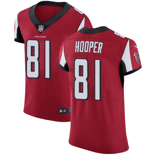 Men's Nike Atlanta Falcons #81 Austin Hooper Red Team Color Vapor Untouchable Elite Player NFL Jersey