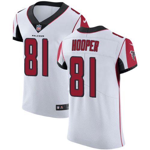 Men's Nike Atlanta Falcons #81 Austin Hooper White Vapor Untouchable Elite Player NFL Jersey