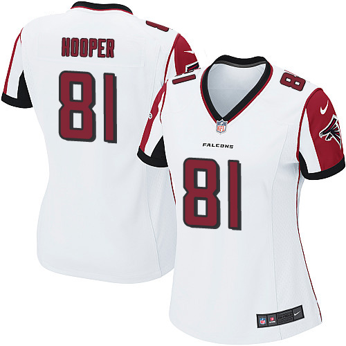 Women's Nike Atlanta Falcons #81 Austin Hooper Game White NFL Jersey