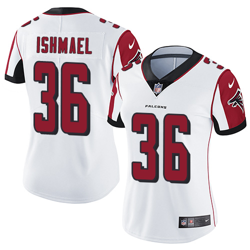 Women's Nike Atlanta Falcons #36 Kemal Ishmael White Vapor Untouchable Elite Player NFL Jersey