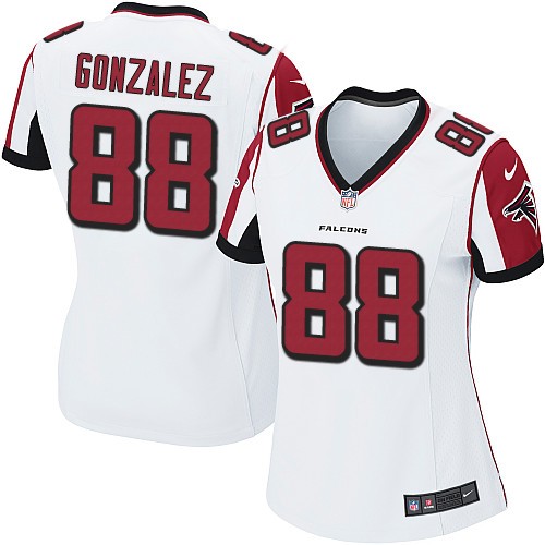 Women's Nike Atlanta Falcons #88 Tony Gonzalez Game White NFL Jersey