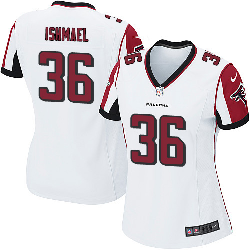 Women's Nike Atlanta Falcons #36 Kemal Ishmael Game White NFL Jersey