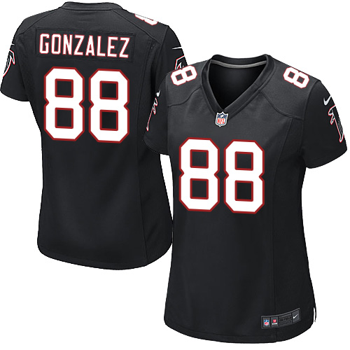 Women's Nike Atlanta Falcons #88 Tony Gonzalez Game Black Alternate NFL Jersey