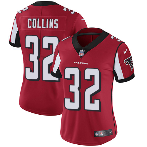 Women's Nike Atlanta Falcons #32 Jalen Collins Red Team Color Vapor Untouchable Elite Player NFL Jersey