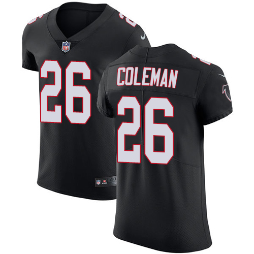 Men's Nike Atlanta Falcons #26 Tevin Coleman Black Alternate Vapor Untouchable Elite Player NFL Jersey