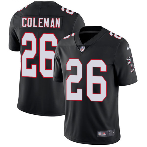 Youth Nike Atlanta Falcons #26 Tevin Coleman Black Alternate Vapor Untouchable Elite Player NFL Jersey