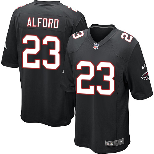 Men's Nike Atlanta Falcons #23 Robert Alford Game Black Alternate NFL Jersey