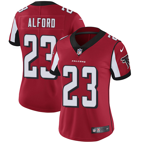 Women's Nike Atlanta Falcons #23 Robert Alford Red Team Color Vapor Untouchable Elite Player NFL Jersey