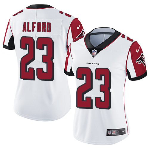 Women's Nike Atlanta Falcons #23 Robert Alford White Vapor Untouchable Limited Player NFL Jersey