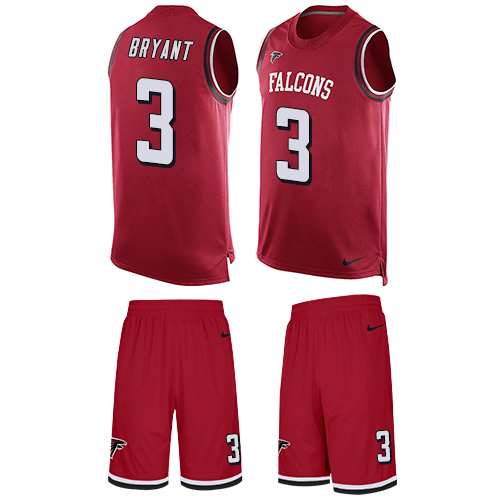 Men's Nike Atlanta Falcons #3 Matt Bryant Limited Red Tank Top Suit NFL Jersey