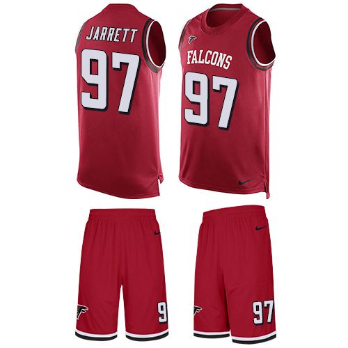 Men's Nike Atlanta Falcons #97 Grady Jarrett Limited Red Tank Top Suit NFL Jersey