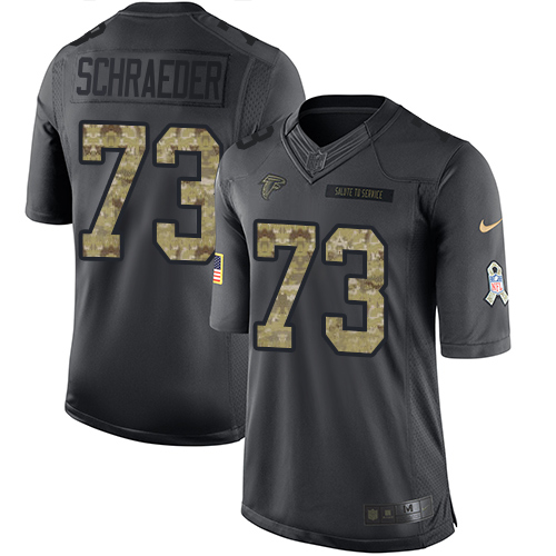 Youth Nike Atlanta Falcons #73 Ryan Schraeder Limited Black 2016 Salute to Service NFL Jersey