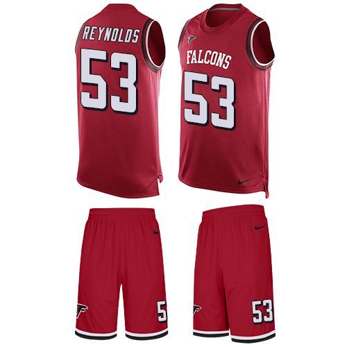 Men's Nike Atlanta Falcons #53 LaRoy Reynolds Limited Red Tank Top Suit NFL Jersey
