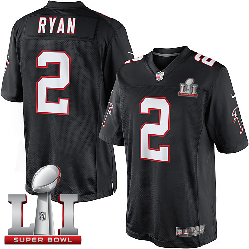 Men's Nike Atlanta Falcons #2 Matt Ryan Black Alternate Super Bowl LI 51 Vapor Untouchable Limited Player NFL Jersey